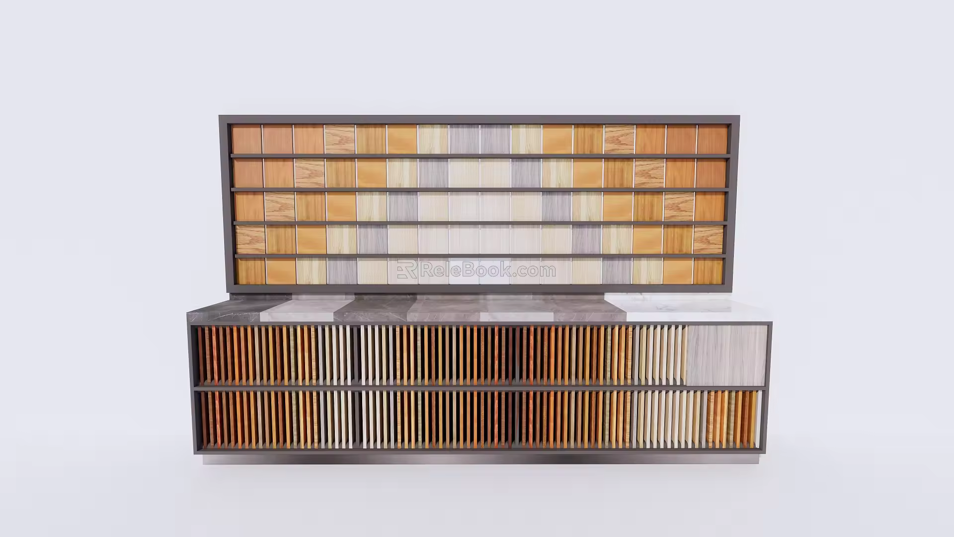 Modern display rack sample block display rack 3d model