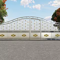 Iron Gate Effect Diagram White Steel Gate Effect Diagram Villa Gate Effect Diagram 3d model
