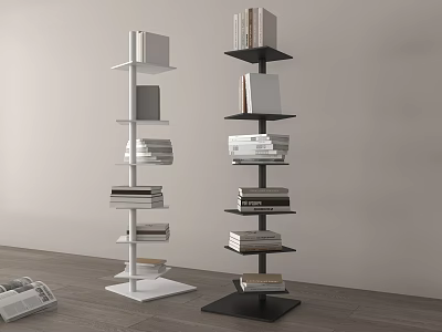Modern Bookshelf Books Book Decorations 3d model