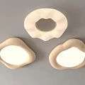 Cream Colored Irregular Shaped Ceiling Lights For Modern Interior Design 3d model