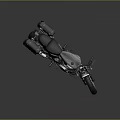 Vintage Black Motorcycle With Classic Design Side Bag Round Headlight And Metal Wheels