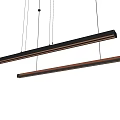 Modern Linear Pendant Lights Hanging In Minimalist Space With Soft Illumination