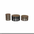 Modern Round Dining Tables With Wooden And Black Striped Design For Contemporary Interiors