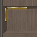 Modern Kitchen Area With Wooden Cabinets And Under Cabinet LED Light Strip
