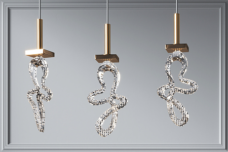 Modern Crystal Chandelier Shaped Small Crystal Chandelier 3d model