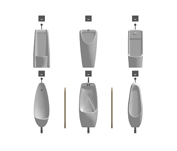 Modern urinal combination sensor 3d model