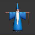 Wise Old Man Old Man Ancient Old Man Ancient Wise Warlock Taoist priest wizard mage 3d model