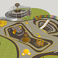 Modern Amusement Park Children's Amusement Park 3d model