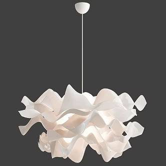 Modern chandelier Krusning white 3d model