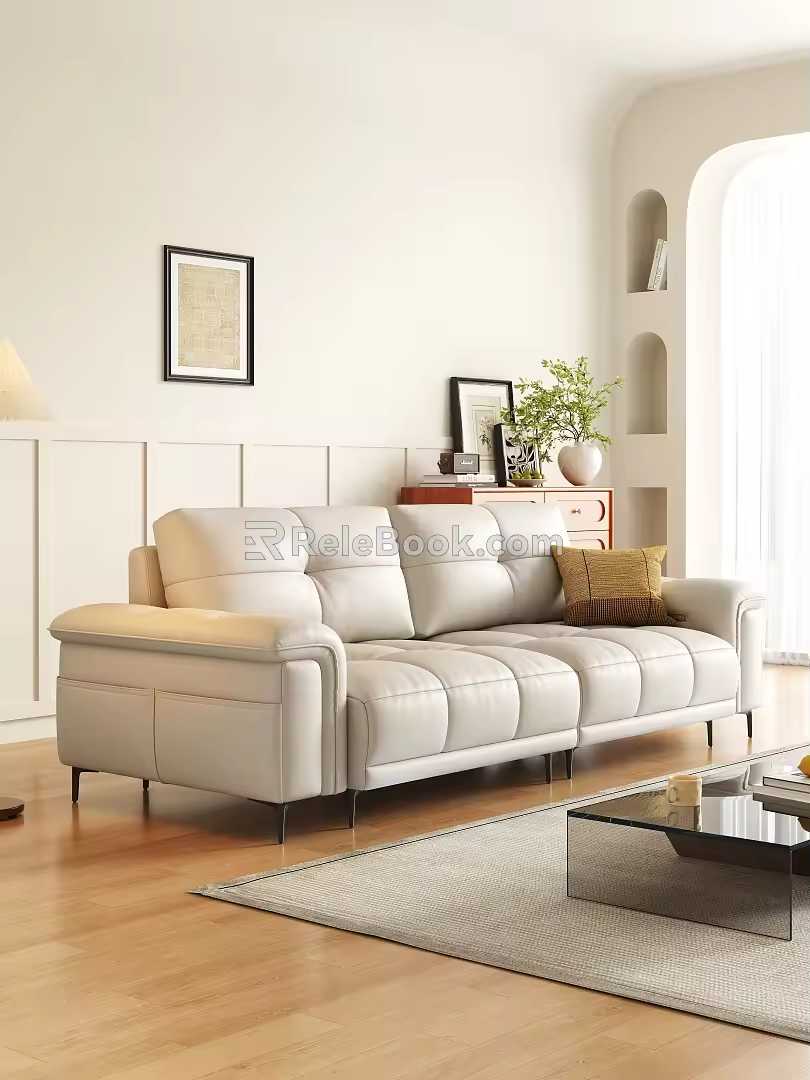 Modern double sofa 3d model