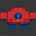Optimus Prime Classic Toy Figure In Red Blue White With Chest Windows And Helmet Details