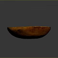 Natural Orange Wooden Bowl With Smooth Shiny Surface For Daily Household Use