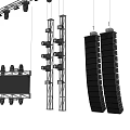 Stage Lighting Setup With Hanging Downlights And Spotlights On Truss Structure 3d model
