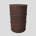 Industrial Rusty Metal Barrel Designed For Heavy Duty Storage Purposes