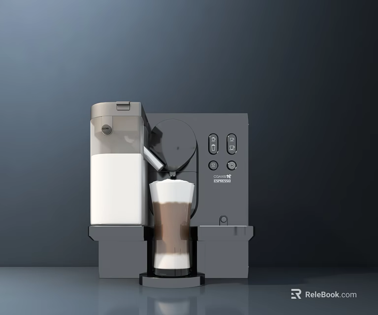 Modern Kitchen Coffee Maker With Automatic Milk Froth Function For Daily Home Use 3d model