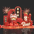 Chinese New Year of the Snake Pin Interactive Photograph 3d model