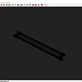 Double Tube LED Light Bar With Black Ends And White Illumination Body