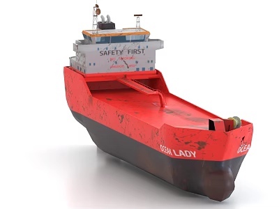 Transport ship icebreaker cargo ship rescue ship engineering ship construction ship tanker 3d model