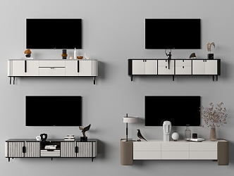 Modern TV Cabinet TV Background Cabinet 3d model