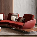 modern multiplayer sofa segno sofa 3d model