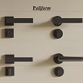 Poliform Black Door Handles With Modern Design On Sleek Neutral Panels