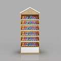 Display Shelves With Multi Layer Design Various Styles For Retail Stores Colorful And Wooden Structures