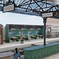 Retro Bazaar Station Bazaar 3d model