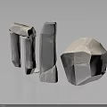 Natural Wood and Stone Decorative Pieces with Textured Surfaces and Varied Shapes