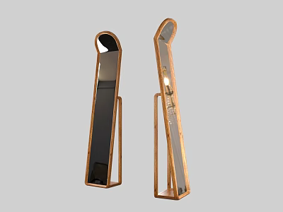 Modern Floor Standing Mirrors With Wooden Frames And Elegant Stylish Design 3d model