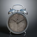 Vintage Alarm Clock With Two Bells Metal Frame And Classic Dial