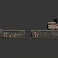 Vintage Industrial Building Models With Curved Structure Cylindrical Tanks And Metal Platforms