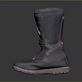 Stylish Leather Boots With Multiple Straps Decorative Patterns And Treaded Sole 3d model