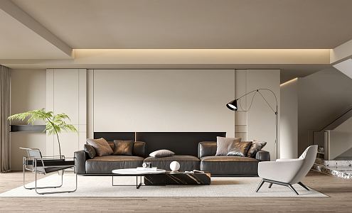 modern living room 3d model