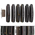 Modern Smart Door Handles with Keypad and Black Gold Design for Home