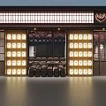 Traditional Chinese Restaurant Facade Design With Wooden Structure Lanterns And Warm Lighting