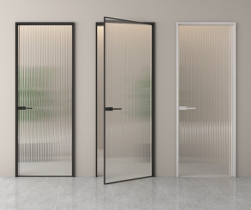 Modern Changhong Glass Door Glass Single Door Bathroom Door Glass Door Toilet Door Single Door 3d model