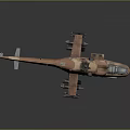 Realistic Armed Rusty Military Helicopter Marked 06 With Red Star