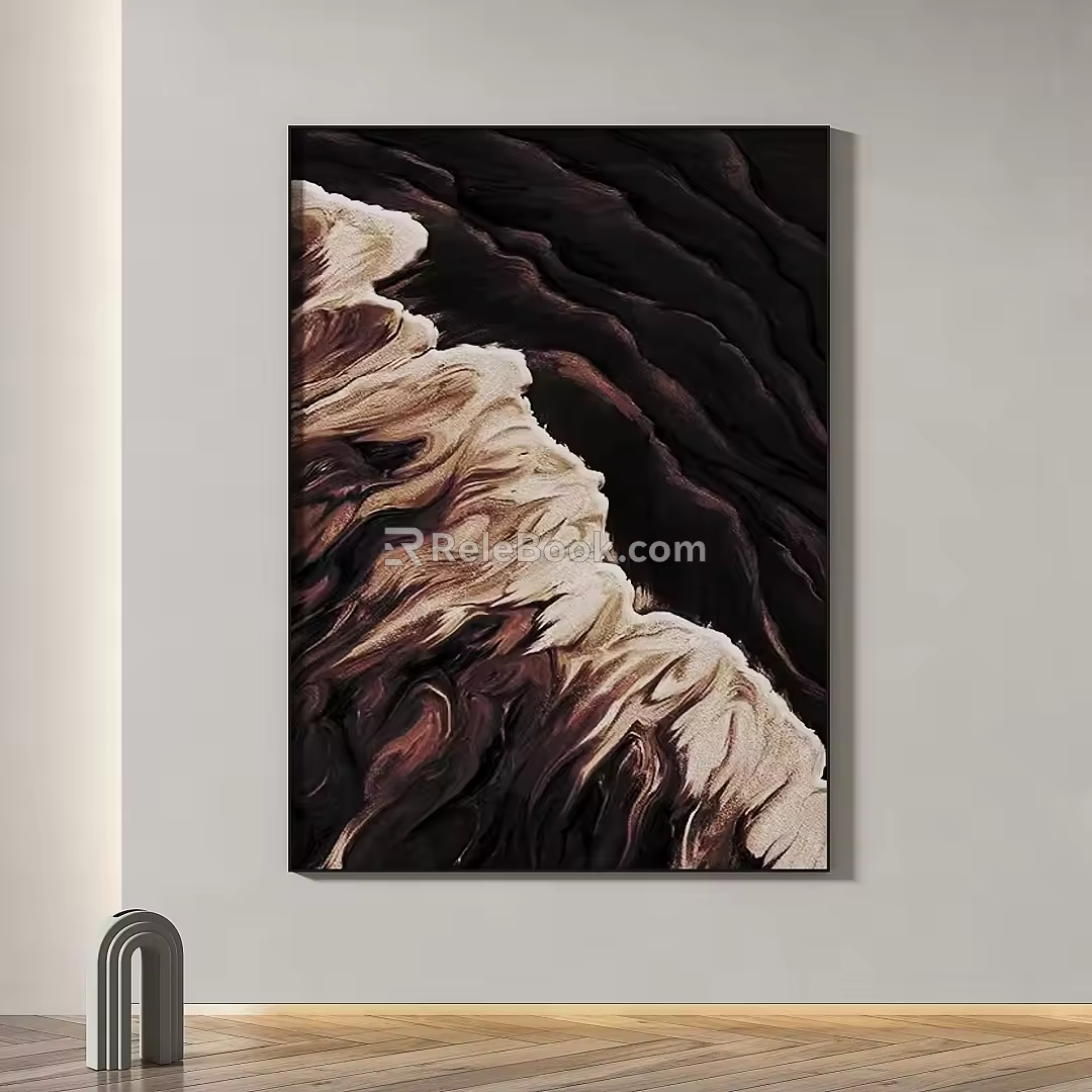 Simple abstract decorative painting 3d model