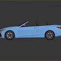 Blue BMW Open Top Convertible With Black Alloy Wheels And Sporty Exterior Design