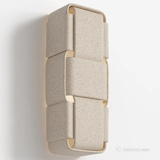 Modern Abstract Wall Light With Geometric Design For Home Interior Decor 3d model 