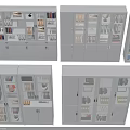 Modern Metal Storage Cabinets With Glass Doors And Multiple Compartments For Office Home