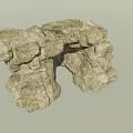 Natural Stone Rock Formation With Rough Surface And Arch Shape Structure Design