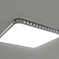 Modern Square And Round Ceiling Lights With Decorative Crystal Border And Bright White Lighting 3d model