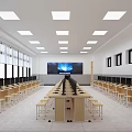 Modern Classroom Computer Classroom 3d model