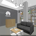 HUAWEI Smart Living Store Showcasing Smart Devices TV Fan and Modern Interior Display Area