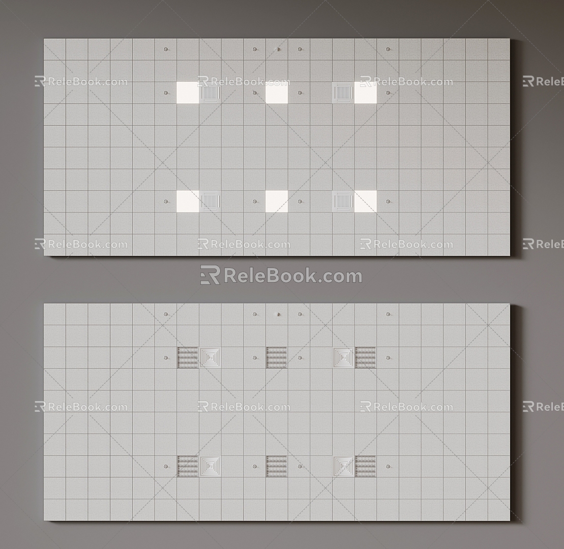 Mineral wool board ceiling integrated ceiling model