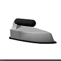 Practical Electric Iron with White Base and Black Handle for Daily Ironing Use