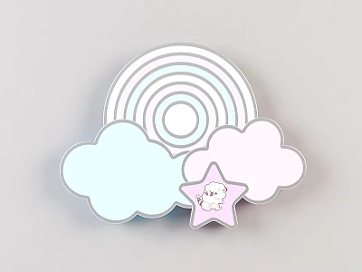 Modern cartoon children wall lamp 3d model Modern cartoon children wall lamp 3d model