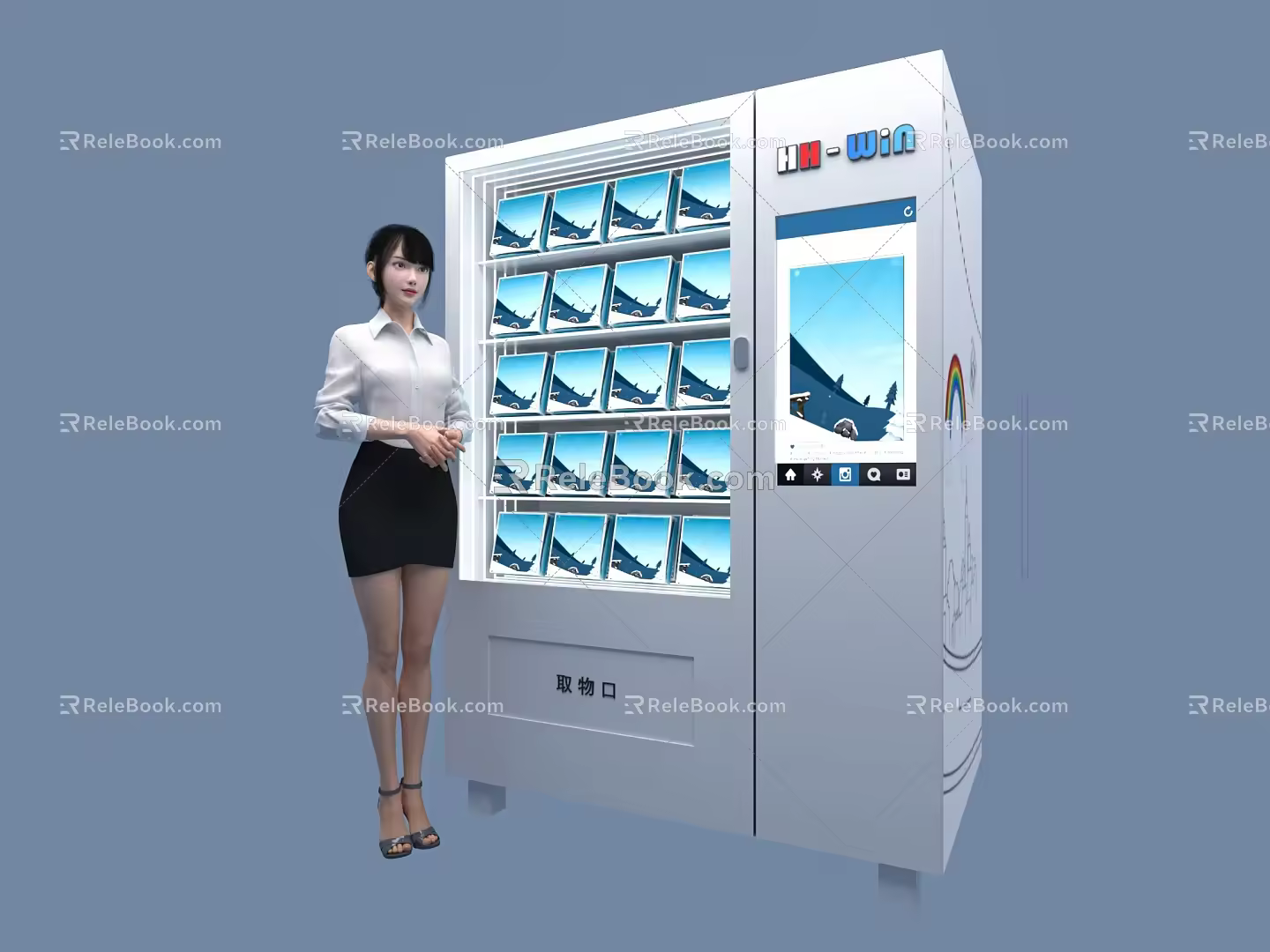 Vending Machine Activity Meeting Gift Auto Show Sweep Code Interactive Huawei Unicom Mobile Telecom Technology Intelligent Equipment Tea Break Area 3d model