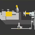 Precision Industrial Mechanical Device With Metal Structure And Yellow Silver Components